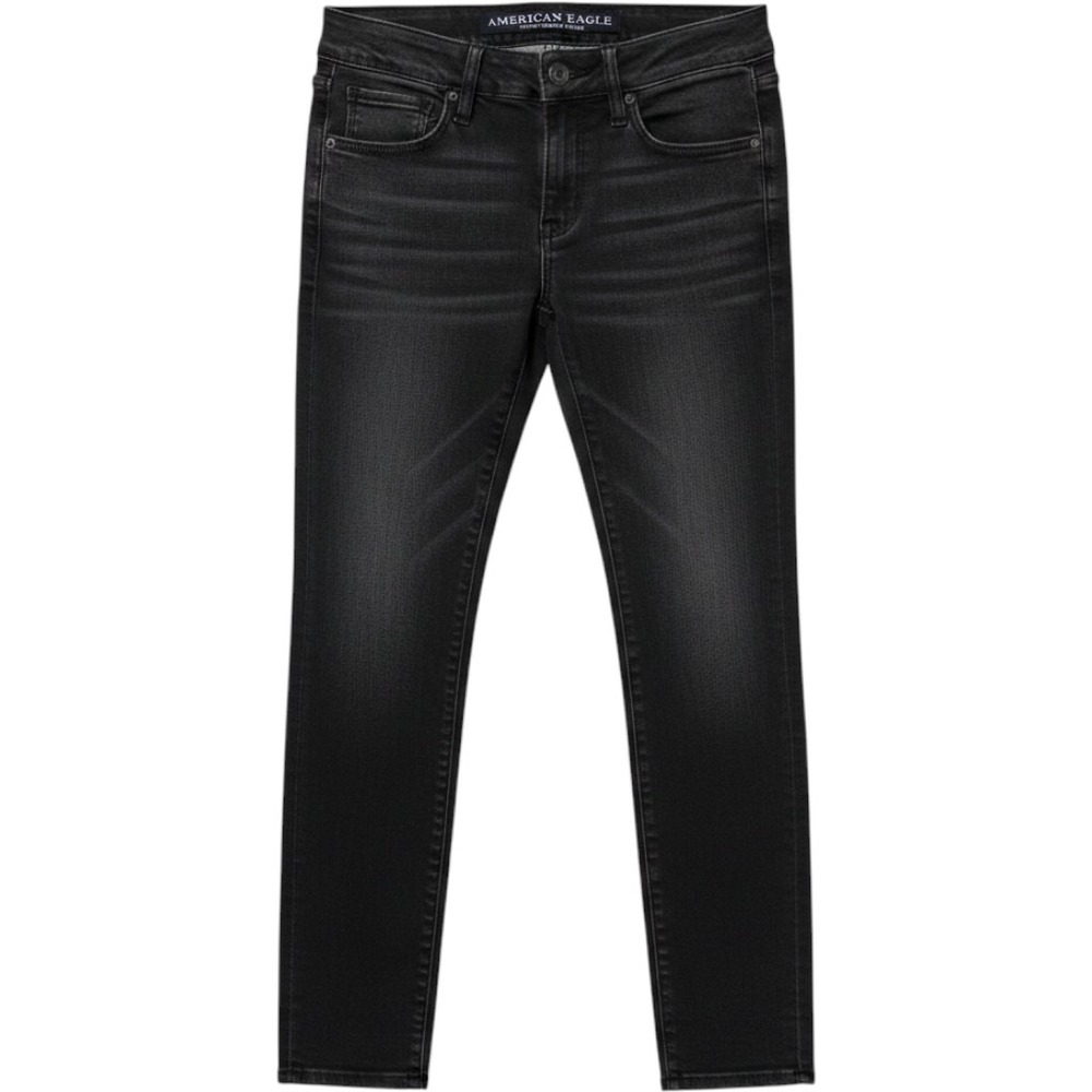 American Eagle Super Low Jegging Black Super‎ Stretch Denim Jeans Womens Size 6